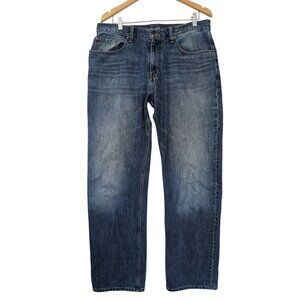 Eddie Bauer Jeans Mens 34 x 34 Blue Relaxed Fit Straight Leg 5 Pocket Denim